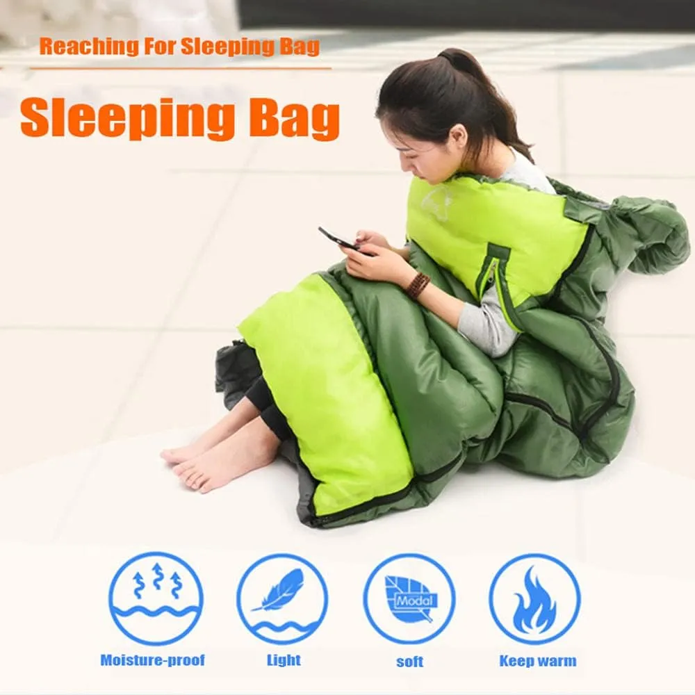 Envelope Sleeping Bag, Warm Waterproof Lightweight Camping Sleeping Bag, 190cm75cm,Can Be Spliced Double Sleeping Bag, Sleeping Bags for Adults and Children Camping -1.9kg_Blue Right Super