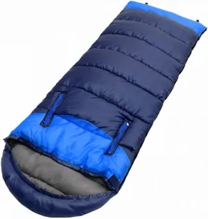 Envelope Sleeping Bag, Warm Waterproof Lightweight Camping Sleeping Bag, 190cm75cm,Can Be Spliced Double Sleeping Bag, Sleeping Bags for Adults and Children Camping -1.9kg_Blue Right Super