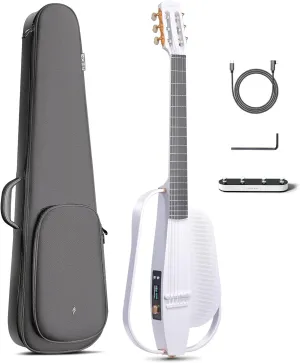 Enya Acoustic-Electric Carbon Fiber Classical Nylon String Travel Guitar NEXG 2N Smart Acustica Electric Guitarra with 50W Wireless Speaker, Thickened Gig Bag, Strap, Charging Cable, Adjusting Wrench