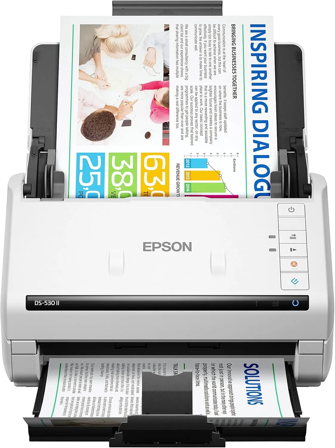 Epson DS-530 II Color Duplex Document Scanner for PC and Mac with Sheet-fed, Auto Document Feeder (ADF)