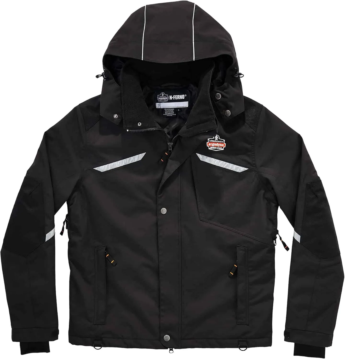 Ergodyne - 41114 N-Ferno 6466 Men's Winter Thermal Work Jacket, Black, Large