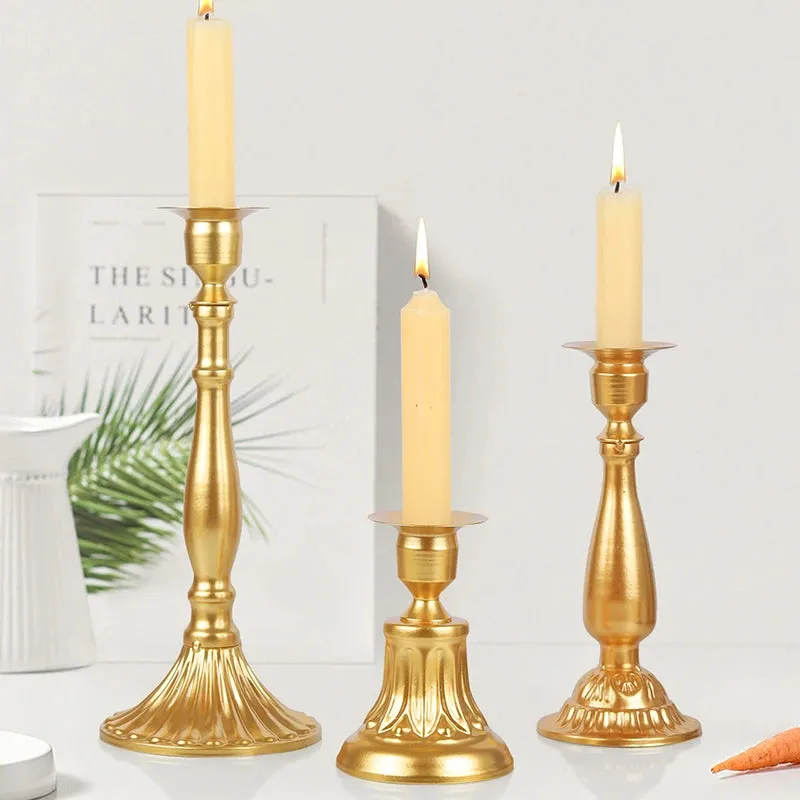 European Style Metal Candle Holders for Home Decor