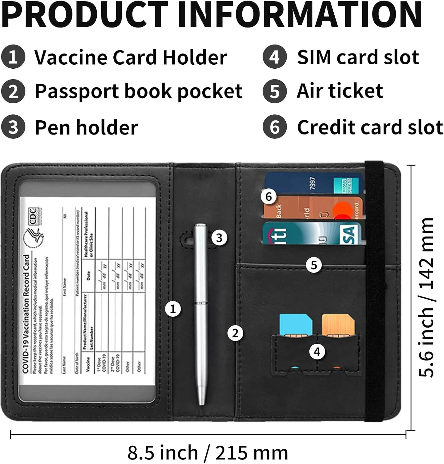 Exquisite Passport Holder for Travel Accessory, Leather Passport Cover with Space for Documents and Family Photos, Travel Passport Wallet for Women and Men Pattern Design(Coconut Beach)