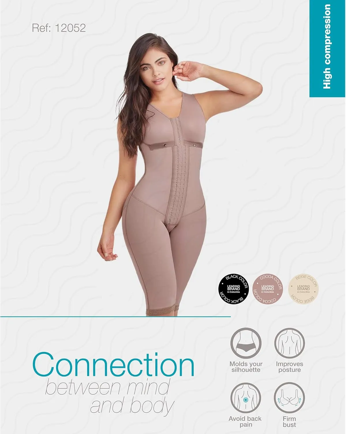 FAJAS DISENOS D'PRADA DELIÉ Shapewear Tummy Control High Compression Faja Colombiana Girdle for Women Abdomen Control
