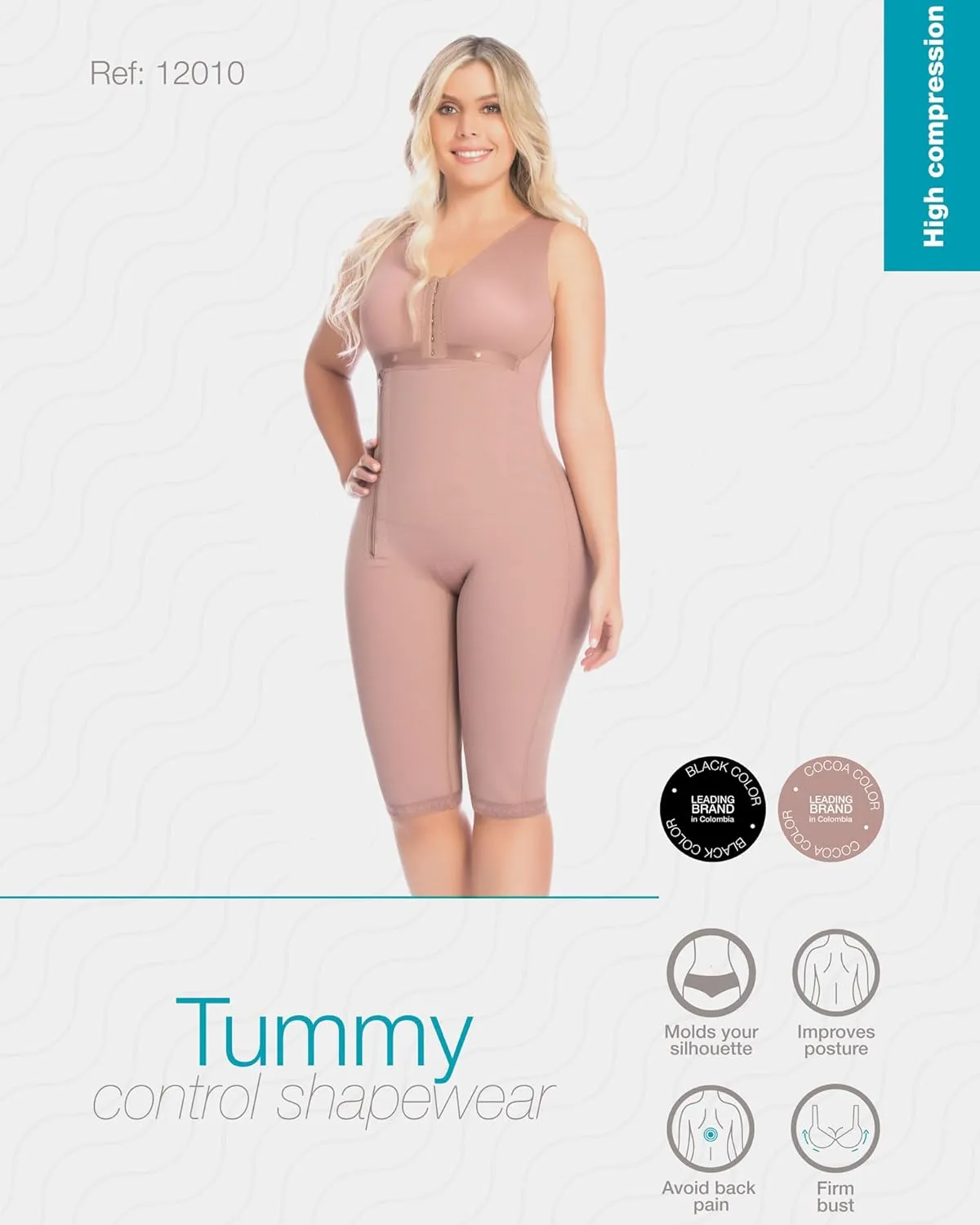 FAJAS DISENOS D'PRADA DELIÉ Shapewear Tummy Control High Compression Faja Colombiana Girdle for Women Abdomen Control