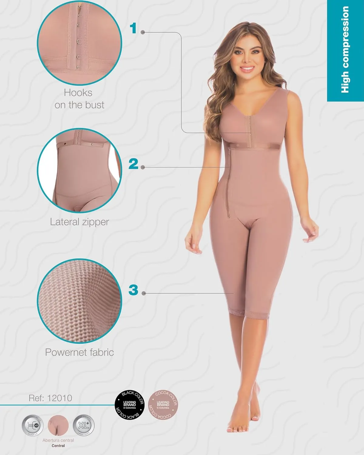 FAJAS DISENOS D'PRADA DELIÉ Shapewear Tummy Control High Compression Faja Colombiana Girdle for Women Abdomen Control