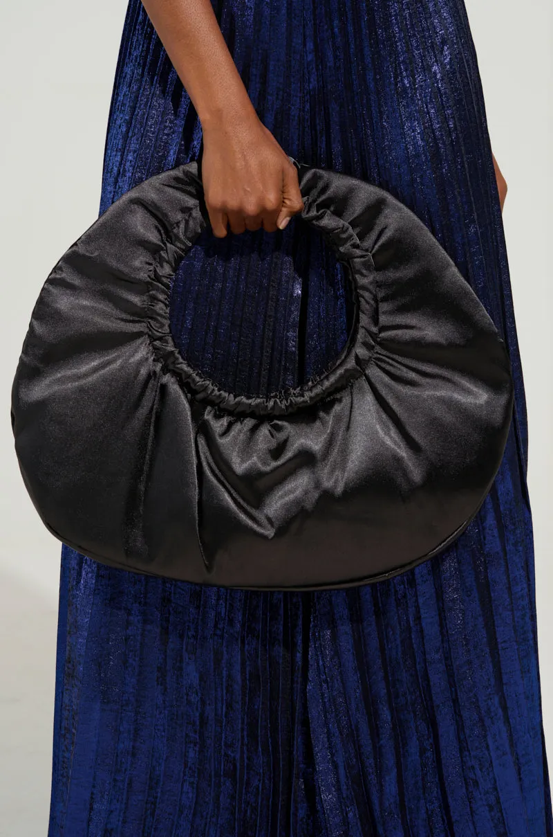 FANNED OUT SATIN PURSE