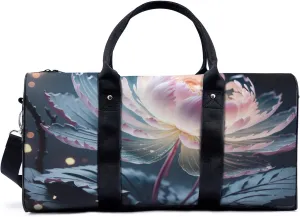 Fantasy lotus crystal beauty Travel Duffel Bag for Woman Weekender Bag Man Tote Gym Bag Sport Gym Bag Hospital Bag for Labor and Delivery Overnight Bag Luggage Bag
