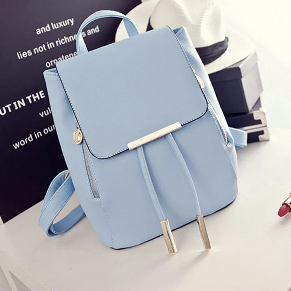 Fashion Women's Backpacks School Rucksacks for Teenage Girls Ladies Leather Travel Shoulder Bags Satchel Bags Bolsa Feminina