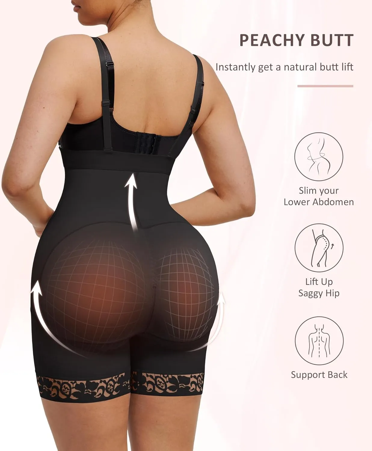 FeelinGirl Fajas Colombianas Shapewear for Women Post Surgery Compression Garment Tummy Control Shaper with Zipper Crotch