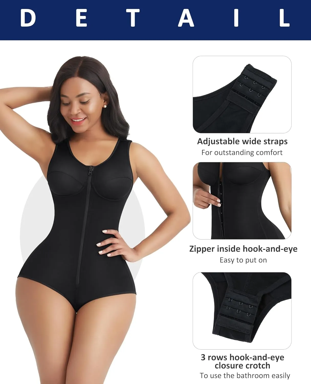 FeelinGirl Shapewear Tummy Control Fajas Colombianas Stage 2 Post Surgery Compression Garment Body Shaper for Women