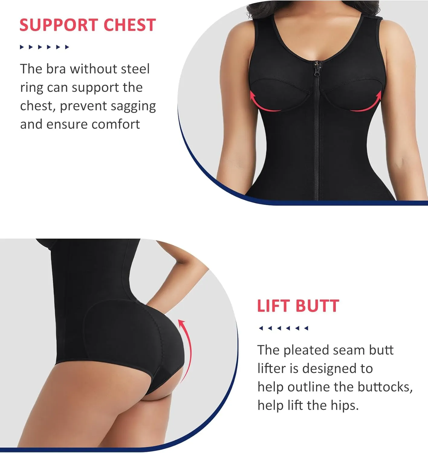 FeelinGirl Shapewear Tummy Control Fajas Colombianas Stage 2 Post Surgery Compression Garment Body Shaper for Women