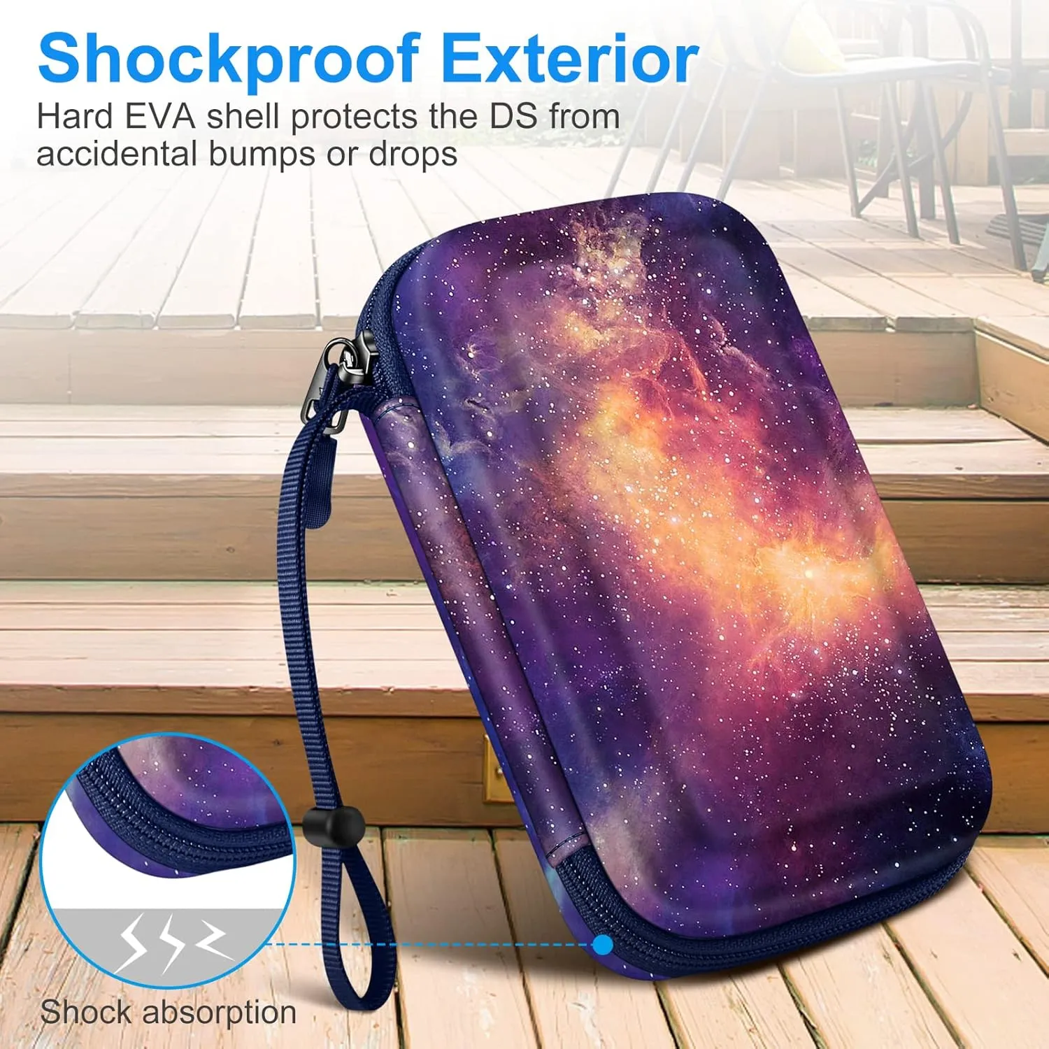 FINTIE Carrying Case for Nintendo New 2DS XL LL / New 3DS / 2DS / 3DS XL LL, Protective Hard Shell Portable Travel Cover Pouch with Game Card Slots & Inner Pocket, Galaxy