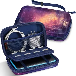 FINTIE Carrying Case for Nintendo New 2DS XL LL / New 3DS / 2DS / 3DS XL LL, Protective Hard Shell Portable Travel Cover Pouch with Game Card Slots & Inner Pocket, Galaxy
