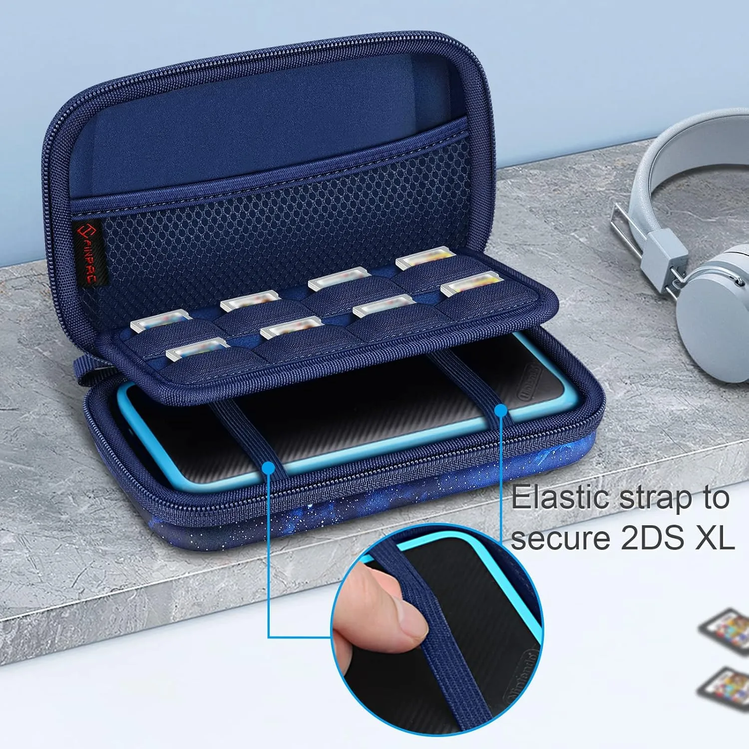FINTIE Carrying Case for Nintendo New 2DS XL LL / New 3DS / 2DS / 3DS XL LL, Protective Hard Shell Portable Travel Cover Pouch with Game Card Slots & Inner Pocket, Starry Sky