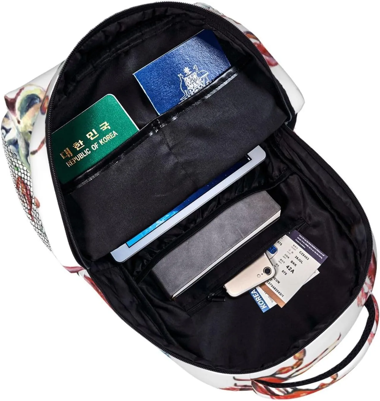 Fish Octopus Art Seafood Crab Lobster Backpack Laptop Backpack Sports Travel Shoulder bag Light casual backpack