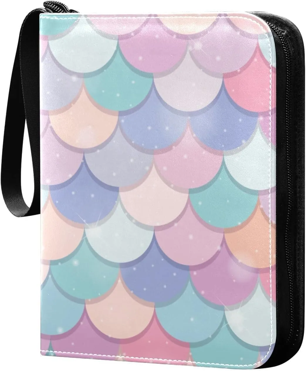 Fish-scale-theme Cartoon Trading Card Protectors Holder Collectible Album for Sports Card Collection Storage 400 pockets Game Card Binder, JDJSDJJJ823158