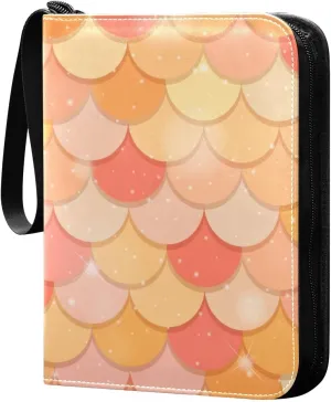 Fish Scale-theme Cartoon Trading Card Protectors Holder Collectible Album for Sports Card Collection Storage 400 pockets Game Card Binder
