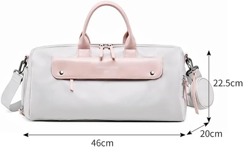 Fitness Bag Women's Wet Dry Separation Yoga Tote Bag Large Crossbody Bag Travel Bag(46 * 22.5 * 20cm)