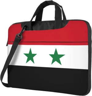 Flag of the Syrian Arab Republic Print Practical Laptop Case Laptop Bag - Stylish Messenger Bag & Laptop Shoulder Bag