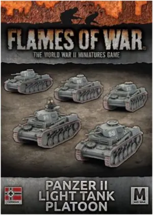 Flames of War: Mid War: German: Panzer II Light Tank Platoon (GBX108)