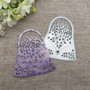Flower Handbag Design Bag Lady Handag Metal Cutting Dies Stencil Scrapbooking Photo Album Card Paper Embossing Craft DIY