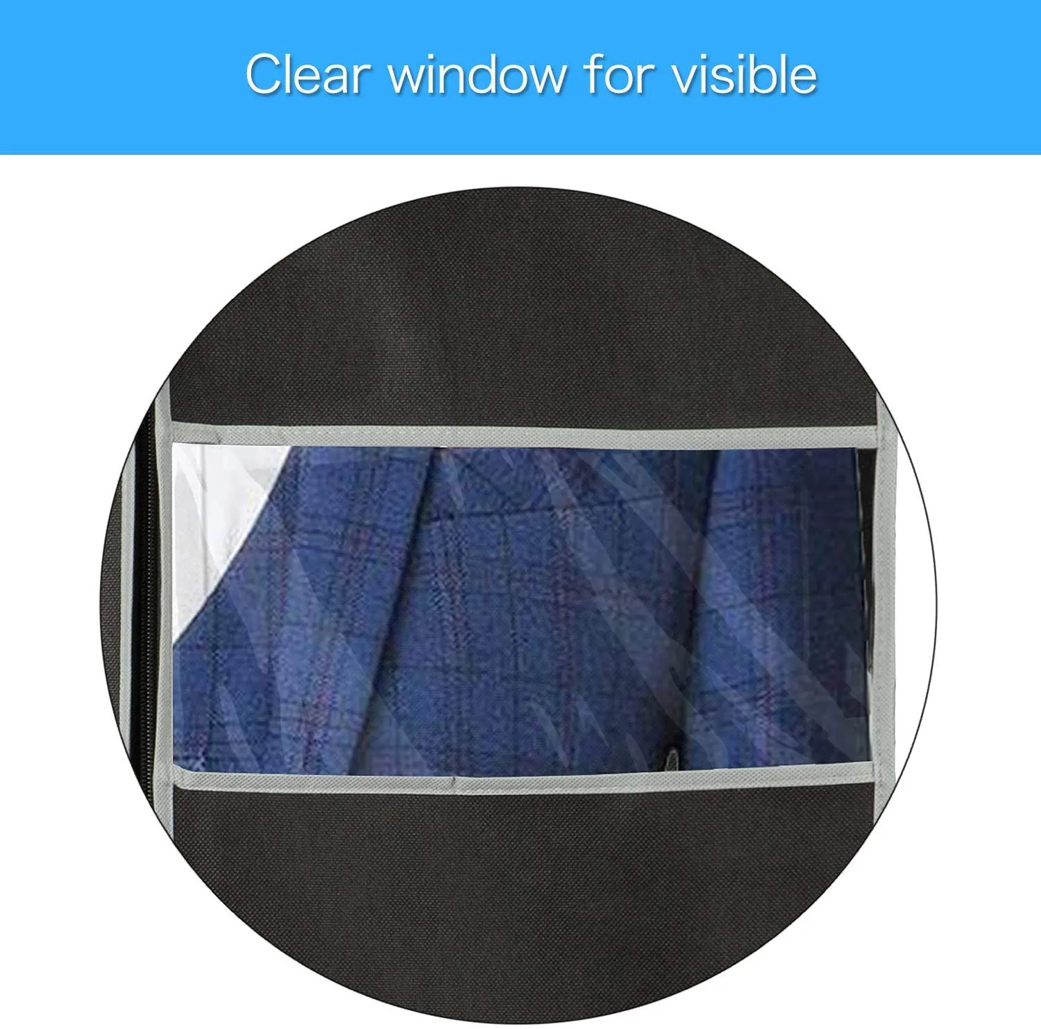 Foldable Breathable Garment Cover Suit Bags for Storage and Travel with Clear Window for Suit, Jacket, Skirt, Shirt and Coat, Set of 5