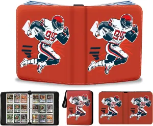 Football Card Binder 900 Pockets - Football Card Binder with Sleeves, Sports Card Binder Collectible Trading Card Albums Organizer Case Fits 900 Cards with 50 Removable Sleeves for Sports Game Cards