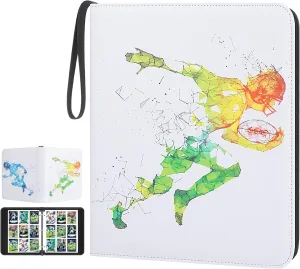 Football Card Binder with Sleeves, 900 Pockets Trading Card Holder, Sports Cards Storage Organizer for Football Basketball Baseball or Gaming Trading Cards with 50 Removable Sleeves