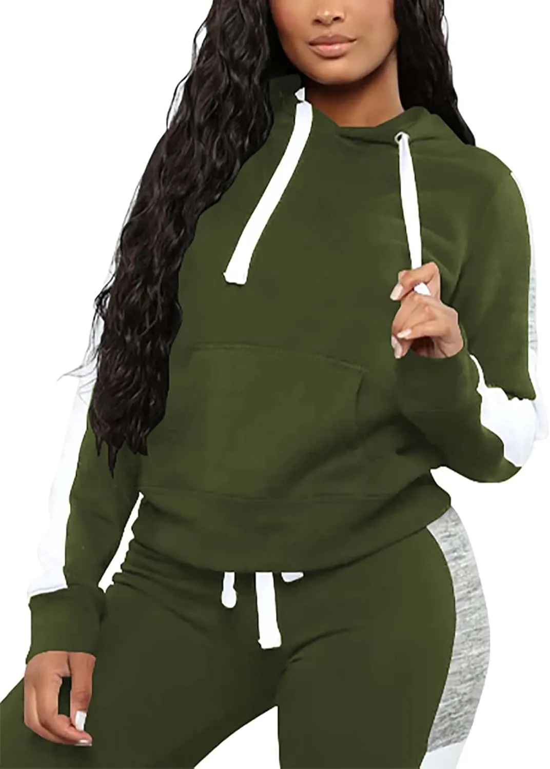 Fooullaide Sweatsuits for Women Set 2 Piece Outfit Long Sleeve Hoodies Jogging Suits Sweatpants Lounge Tracksuit with Pocket