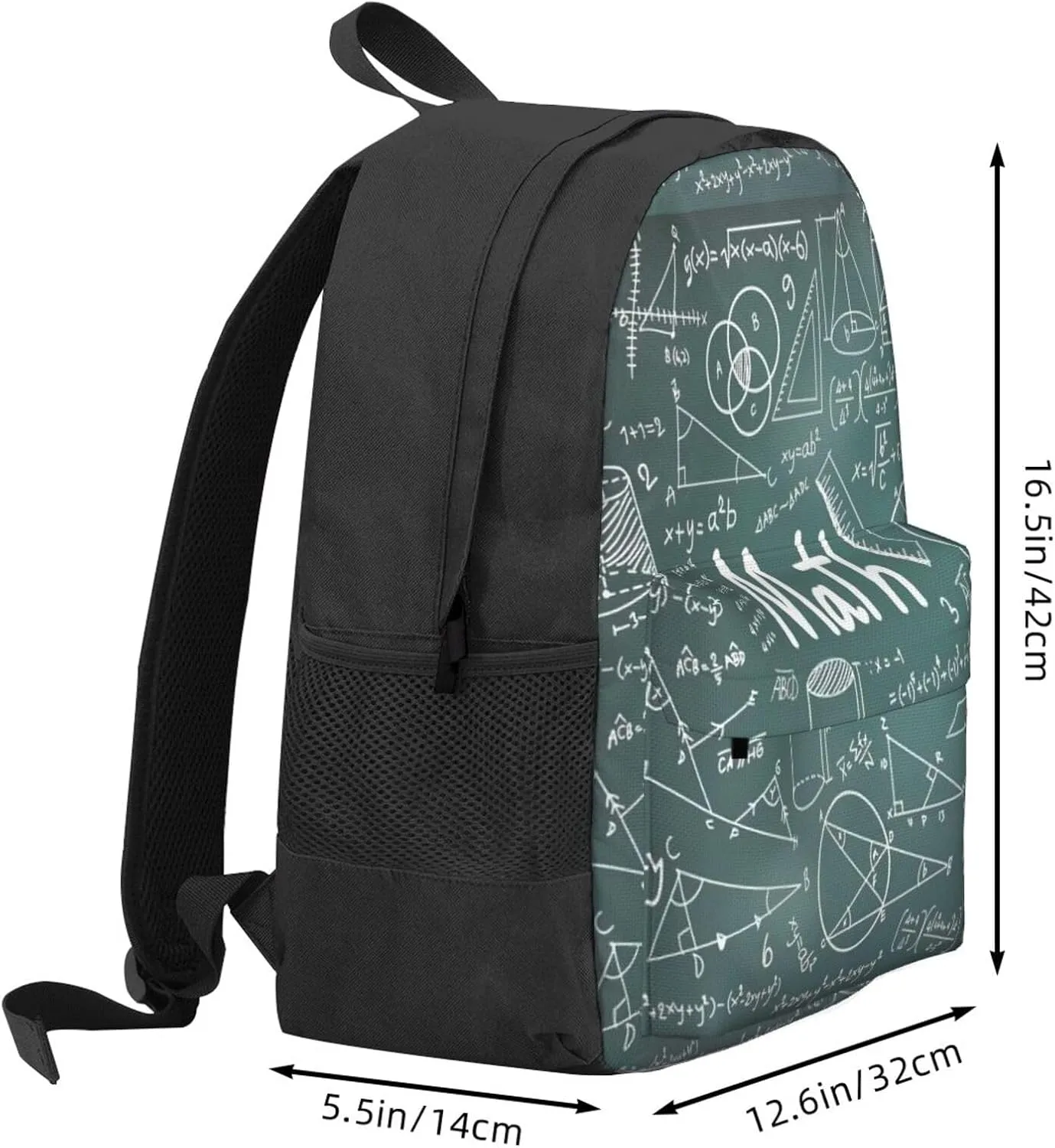 Formulas Shapes Theory Math Lesson Word Print Storage Bag, Shoulder Bag, Leisure Bag, Large Capacity Leisure Travel Shoulder Bag