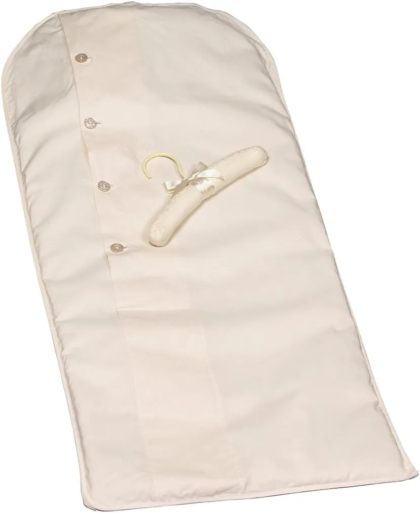 Foster-Stephens Acid-Free Muslin Child Garment Bag | Closet Storage for Baby, Kids Clothes | Small Hanging Garment Bags | 38” Length