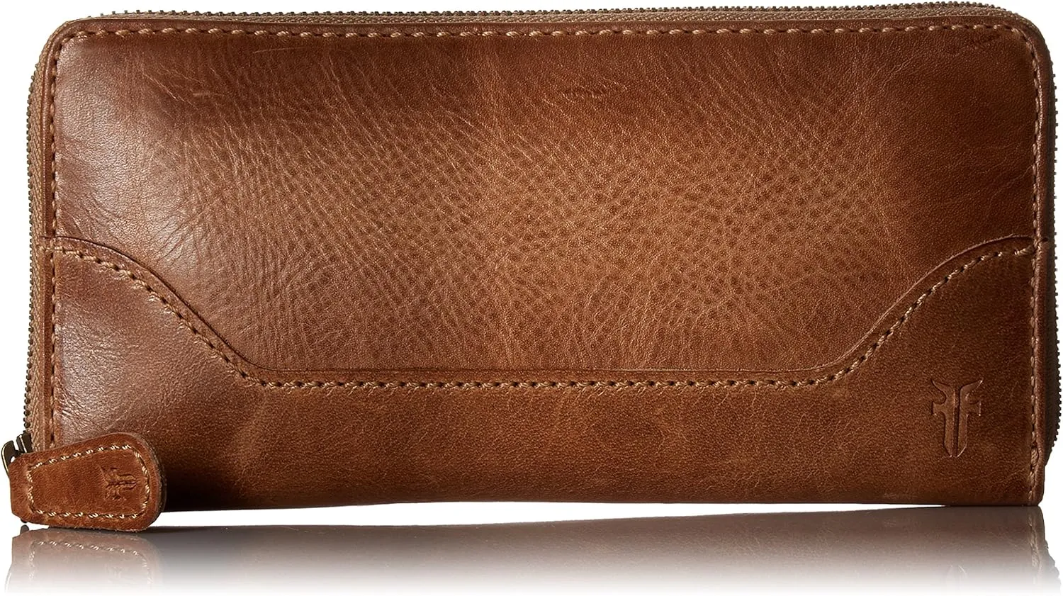 Frye Women's Melissa Zip Around Leather Wallet, Stylist Purse with Card Holder & Pockets