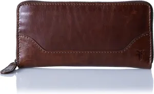 Frye Women's Melissa Zip Around Leather Wallet, Stylist Purse with Card Holder & Pockets