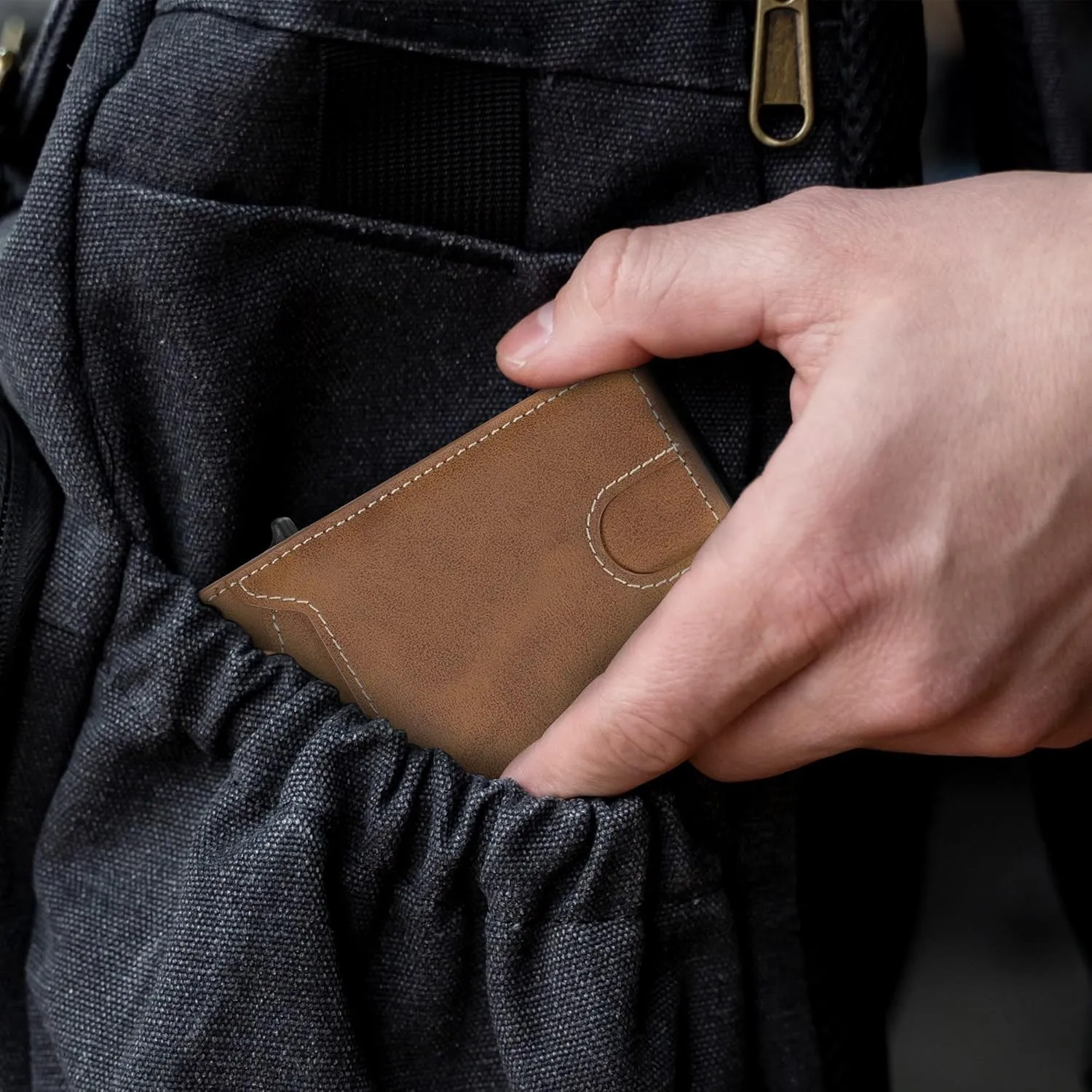 furid Card Wallet For Men Slim: Smart Wallet - Rfid Minimalist Front Pocket with ID Window Pop Up Wallet with Money Clip Gift For Him