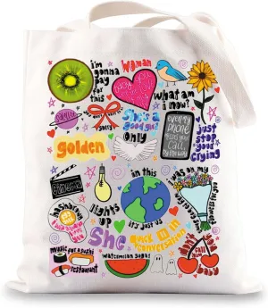 G2TUP Singer Album Tote Bag - Lyrics Inspired Gift, Song Shoulder Bag, Concert Merchandise