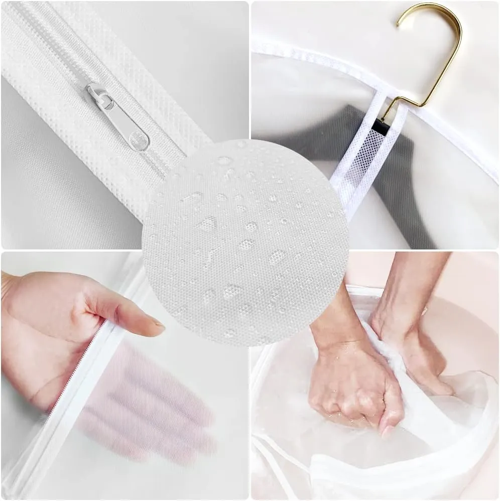 Garment Bag for Hanging clothes, Clear Full Zipper Suit Bags Breathable Dust Garment Cover for Closet and Cloth Storage Dustproof Closet Storage and Travel- 24'' x 55''/10 Pack