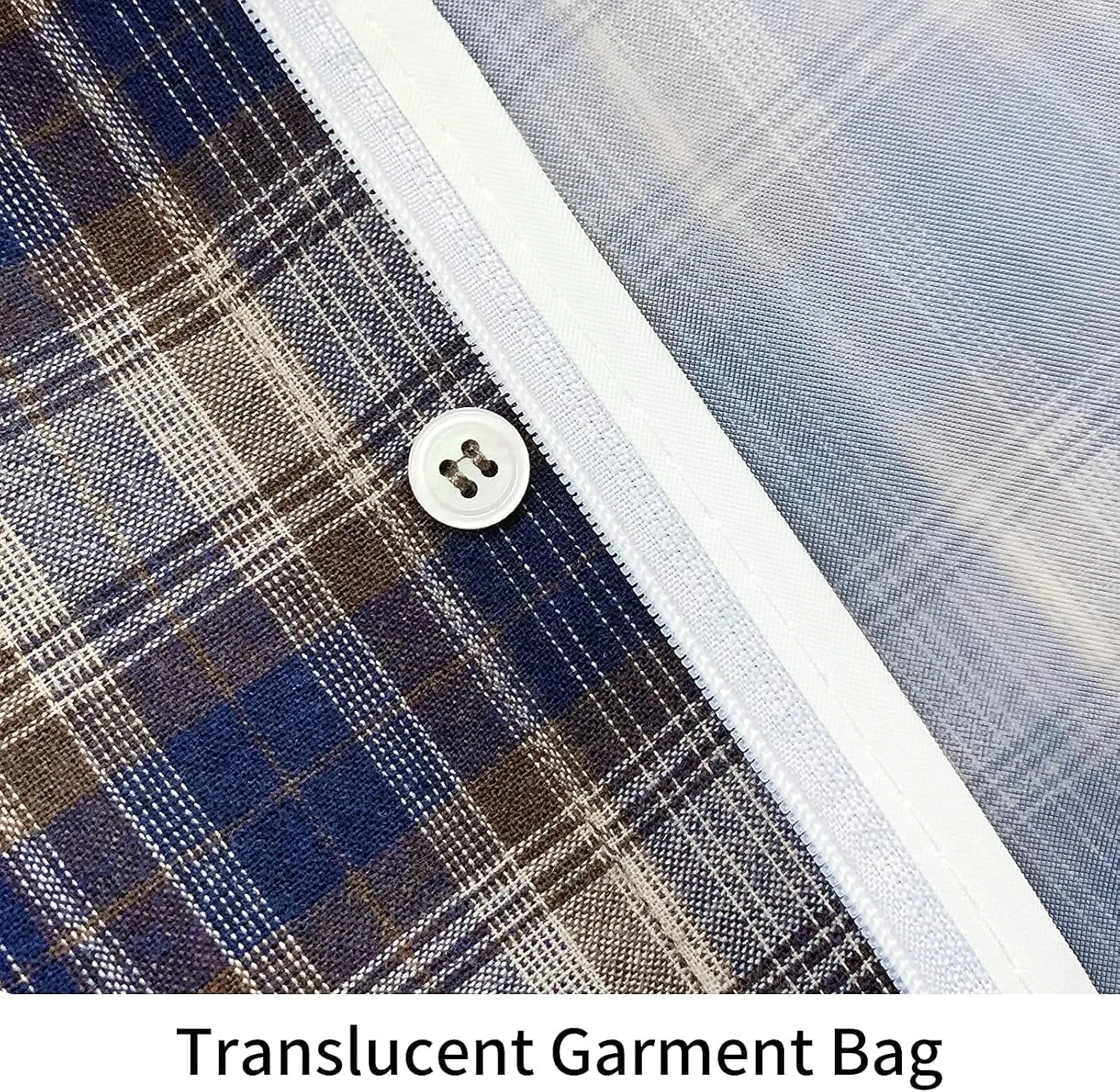 Garment Bag for Hanging clothes, Clear Full Zipper Suit Bags Breathable Dust Garment Cover for Closet and Cloth Storage Dustproof Closet Storage and Travel- 24'' x 55''/10 Pack