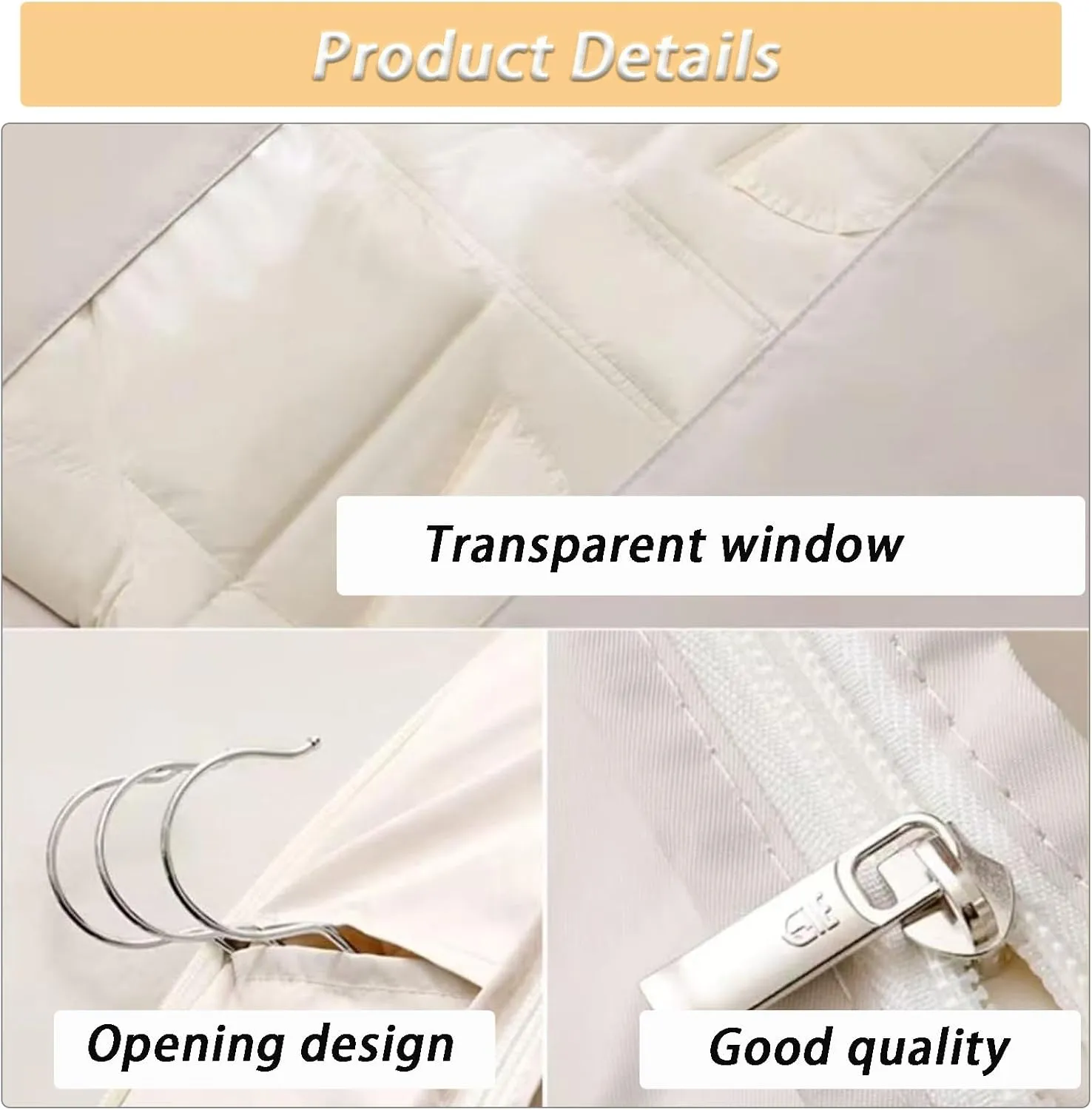 Garment Bags for Hanging Clothes Travel, Space Saving Hanging Garment Bag with Self Compression Zipper (Pink, L)