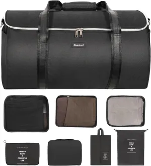 Garment Bags for Travel, Convertible Garment Duffel Bag for Men Women, Large Carry On Luggage bag Garment Bags 2 in 1 Hanging Suit Bag