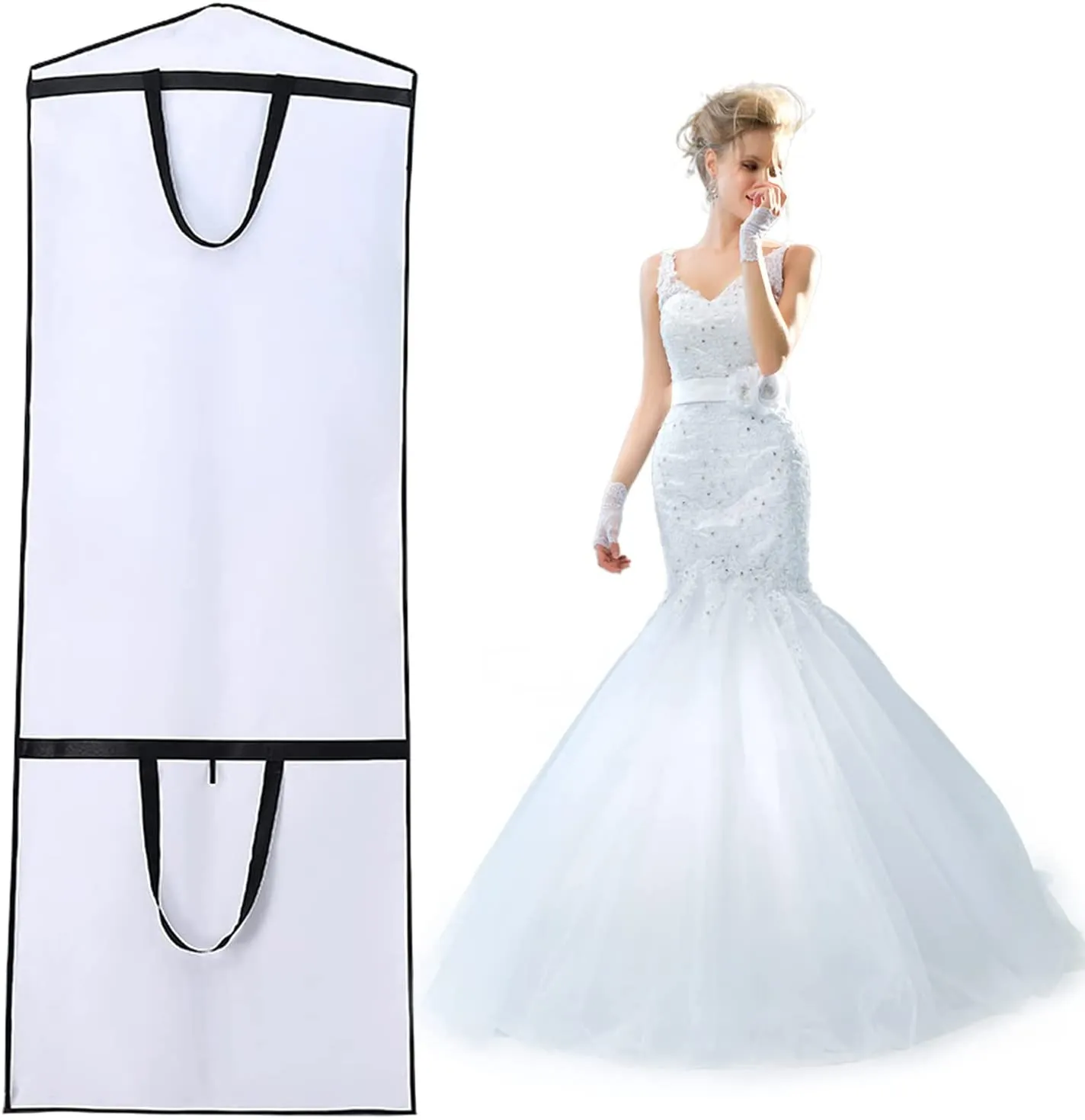 Garment Bags, Transparent Full Zipper Suit Bag Used for Closet Clothes Storage