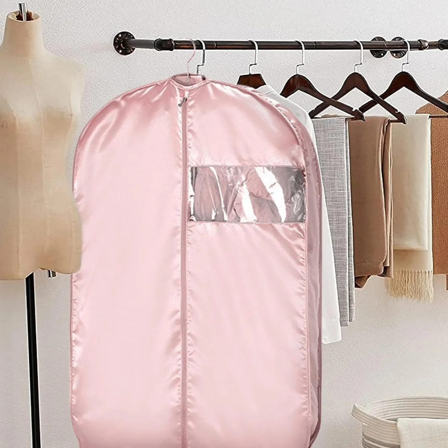 Garment Travel Bag - Dust Cover Clothes Storage Pouch,Dustproof Space Saving Garment Bag Organizer for Moving Flight Packing Laundry Closet