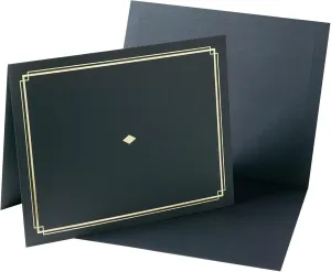 Gartner Studios Certificate Holders, 9 1/2" x 12", Black, Pack Of 6