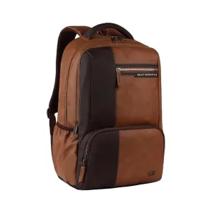 Gear Vintage 4 19"/29L Anti Theft Faux Leather Medium Water Resistant Laptop Backpack (Tan Brown)