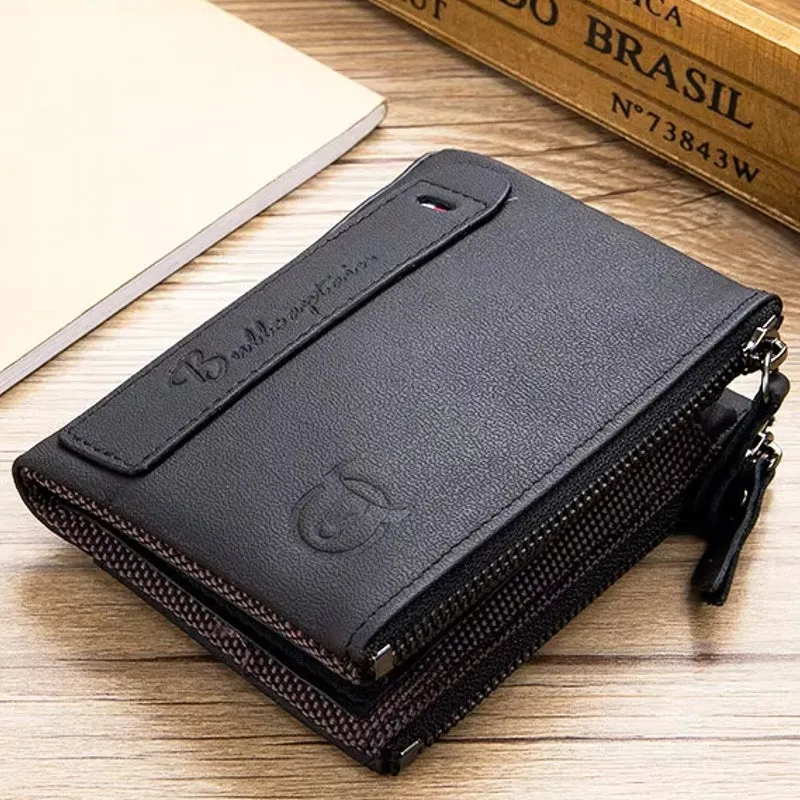 Genuine Leather Wallet for Men Vintage Bifold
