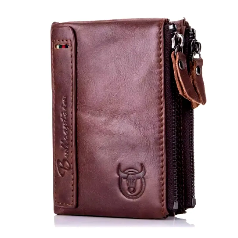Genuine Leather Wallet for Men Vintage Bifold