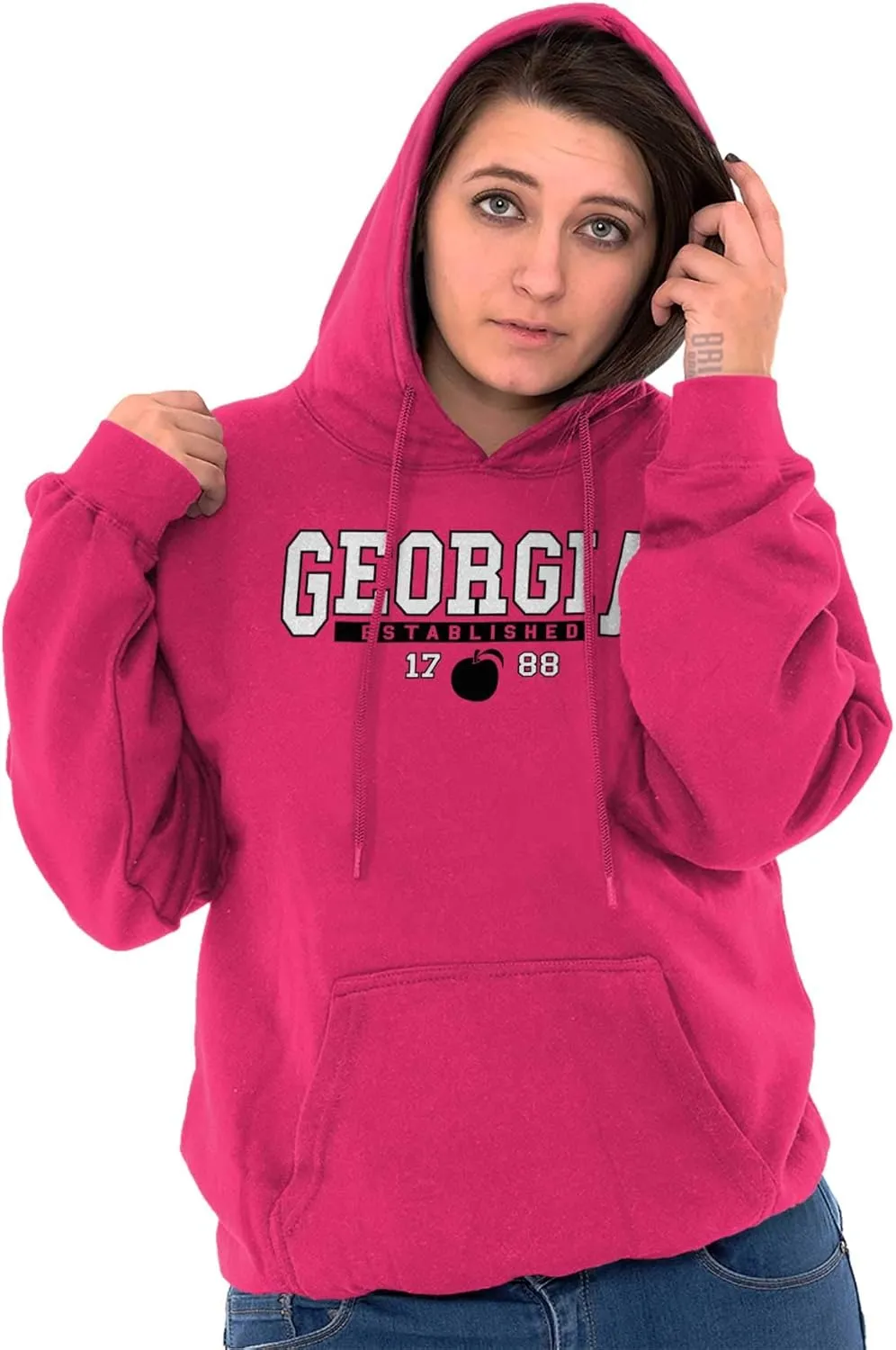 Georgia GA Athletic Peach Souvenir Hoodie Sweatshirt Women Men
