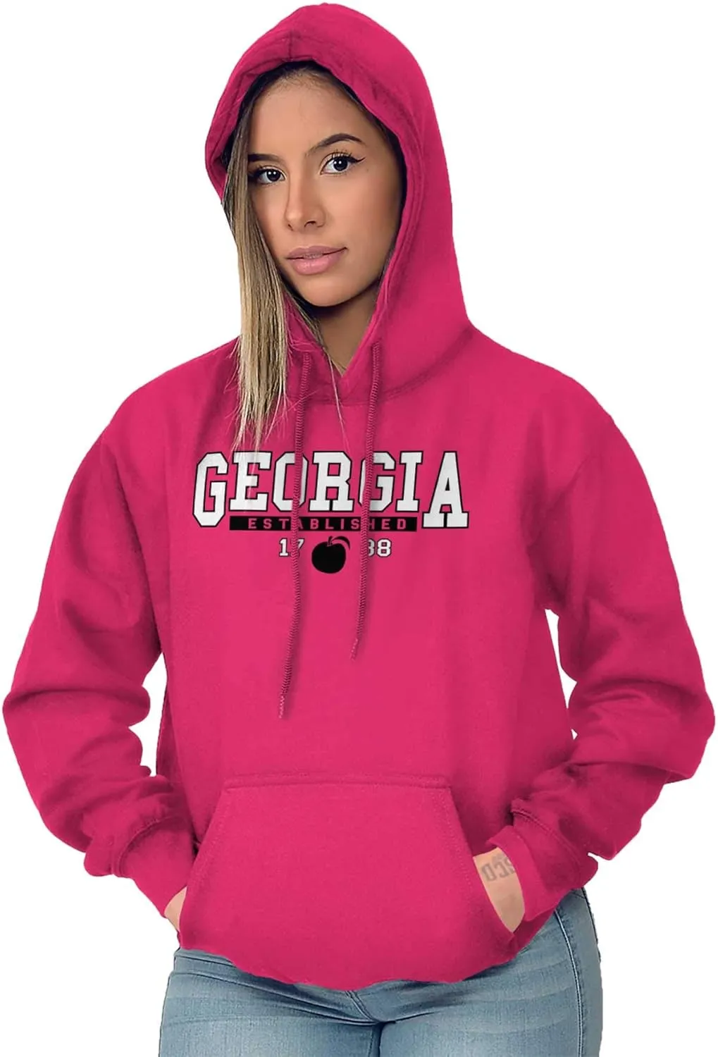 Georgia GA Athletic Peach Souvenir Hoodie Sweatshirt Women Men