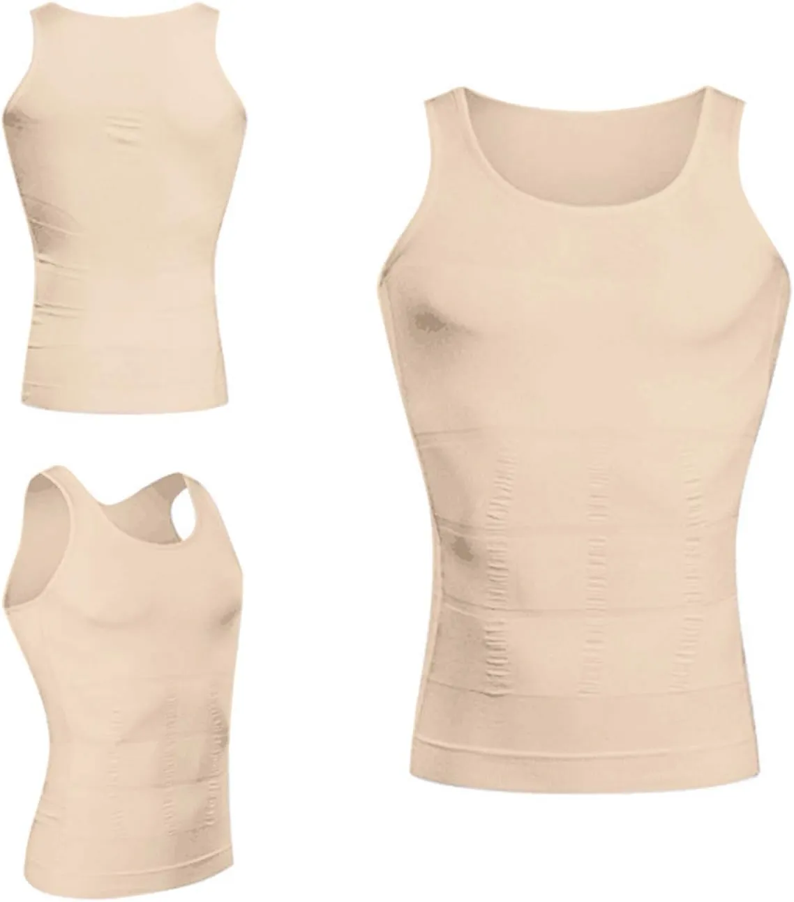 GKVK Mens Slimming Body Shaper Vest Shirt Abs Abdomen Slim