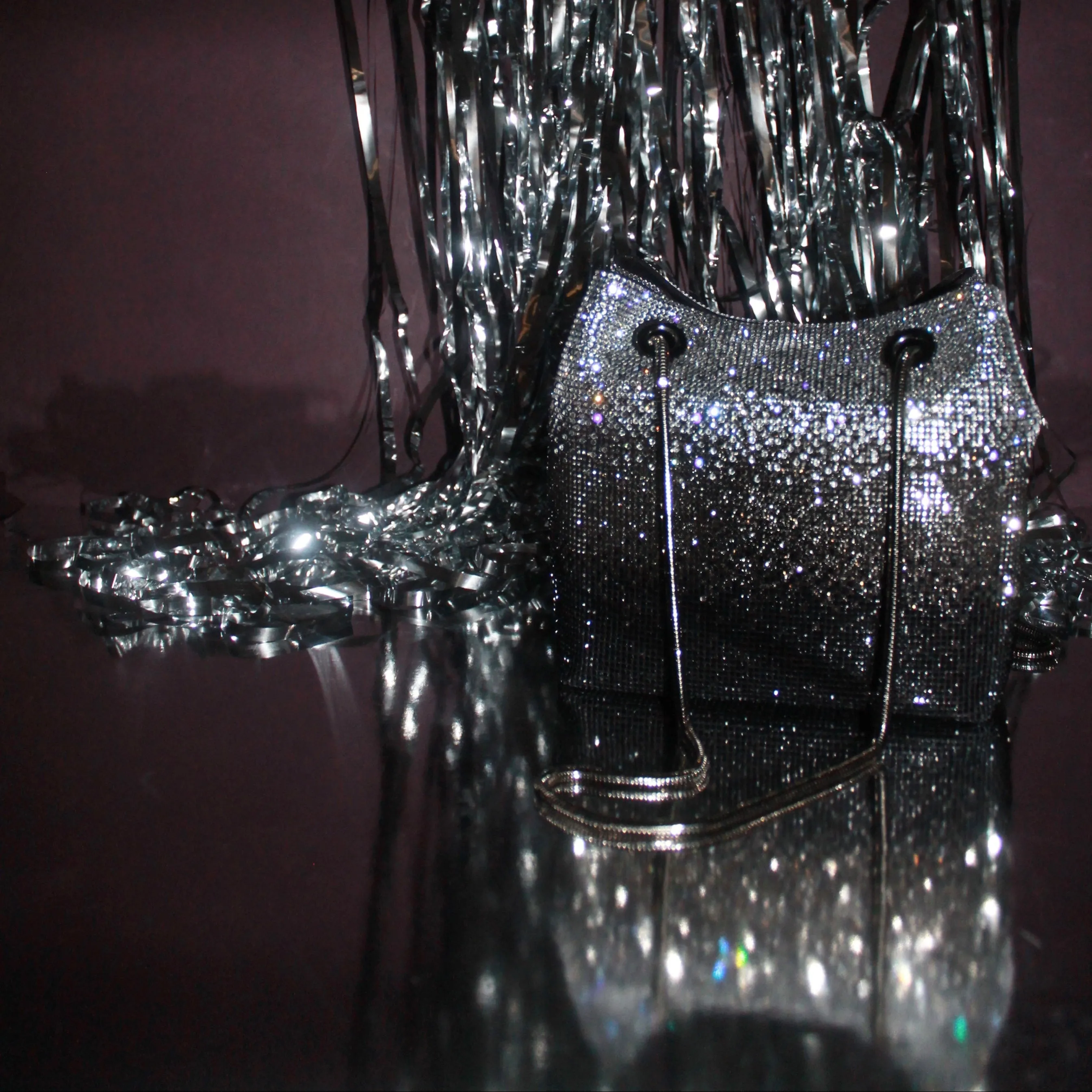 Glory Crystal Potli Black